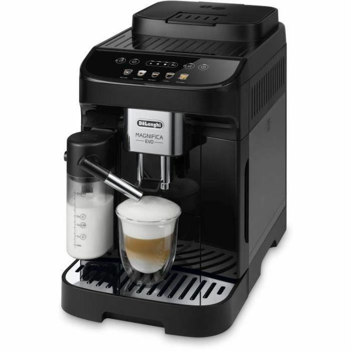 De'Longhi ECAM290.61.B Magnifica Evo Cafetera espresso con molinillo integrado, sistema de leche, panel táctil, bebidas personalizables, Negro 4