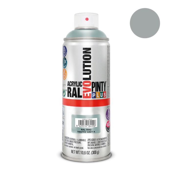 Pintura en spray pintyplus evolution 520 cc ral 7042 gris tráfico