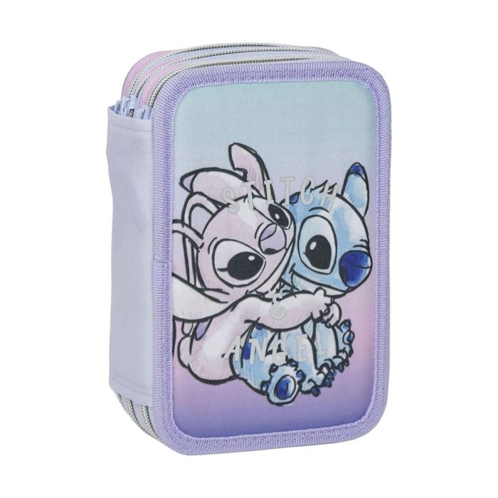 Plumier Doble Stitch Lila 12,5 x 6,5 x 19,5 cm 0 Plumier Doble Stitch Lila 12,5 x 6,5 x 19,5 cm 0