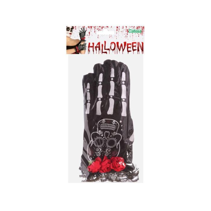 Guantes Cortos Halloween Esqueleto 1