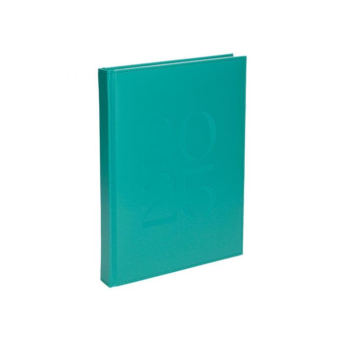 Agenda Encuadernada Liderpapel Creta 170x240 mm 2025 Dia Pagina Color Turquesa Papel 70 gr 7