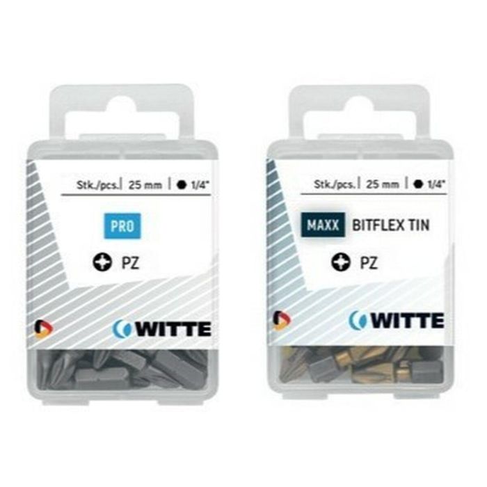 Juego de puntas WITTE PZ 3 BITFLEX Pozidriv PZ3 15 Unidades 15 Piezas 1 Juego de puntas WITTE PZ 3 BITFLEX Pozidriv PZ3 15 Unidades 15 Piezas 1