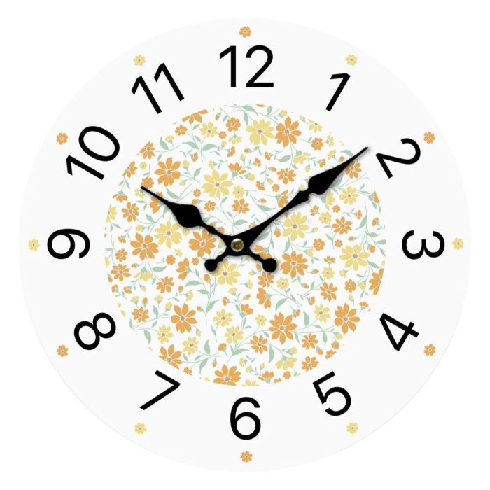 Reloj de Pared Versa Madera Flores 4 x 30 x 30 cm 1 Reloj de Pared Versa Madera Flores 4 x 30 x 30 cm 1