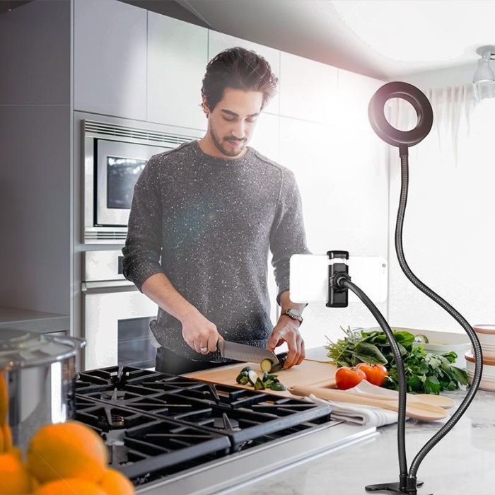Logilink Smartphone-Ringlicht-Klemmhalterung. DM 8.5cm 5