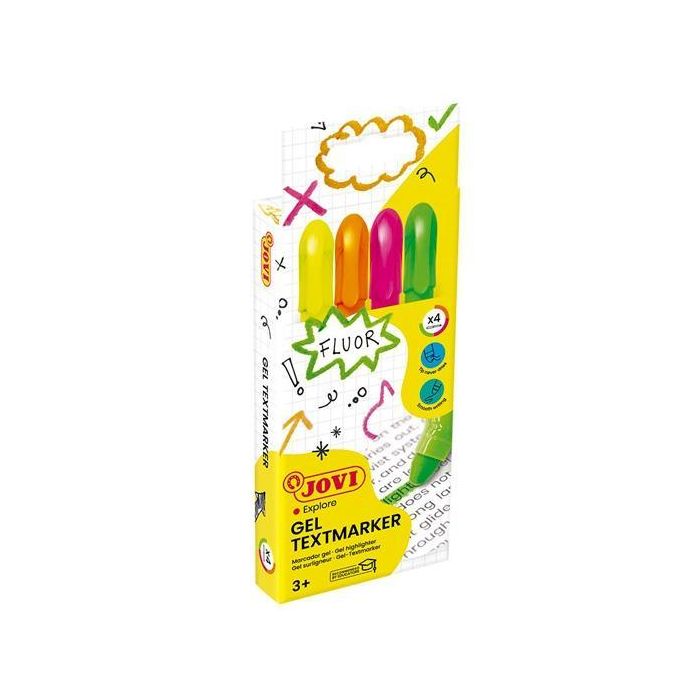 Jovi Marcador Fluorescente Gel Textmarker Neon De Gel En Stick 140 mm C-Surtidos Estuche 4 Ud Jovi Marcador Fluorescente Gel Textmarker Neon De Gel En Stick 140 mm C-Surtidos Estuche 4 Ud