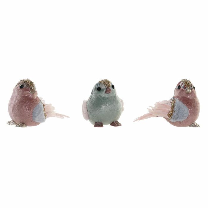 Figura Navidad Fantasia DKD Home Decor Rosa Palo Azul Celeste 10 x 11 x 15 cm (3 Unidades) Figura Navidad Fantasia DKD Home Decor Rosa Palo Azul Celeste 10 x 11 x 15 cm (3 Unidades)