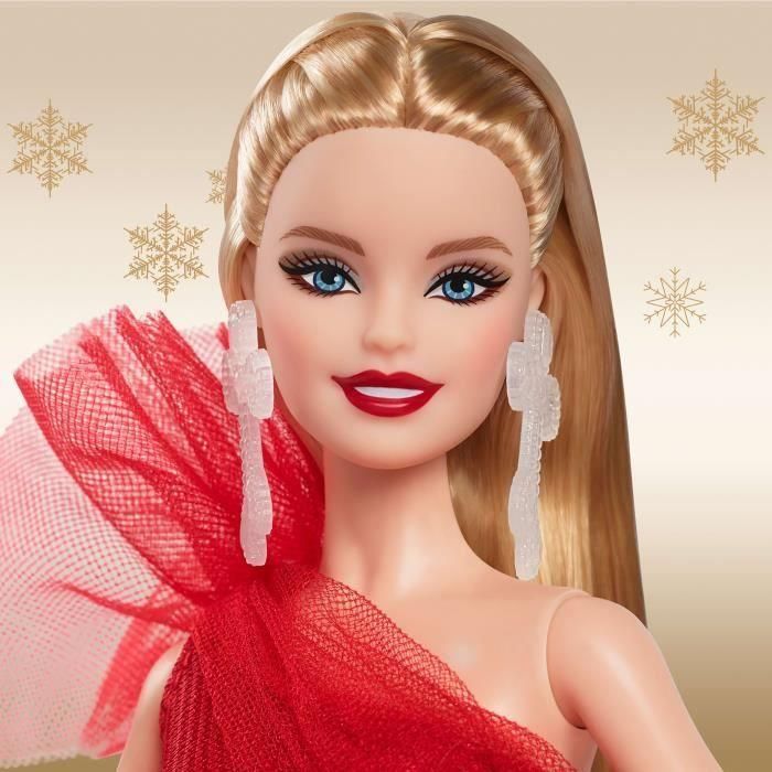 BARBIE Feliz Navidad Muñeca Rubia HRM61 5