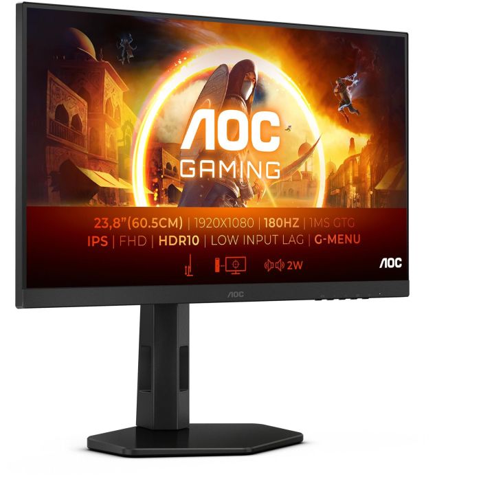 AOC 24G4X Monitor Gaming 24" FHD IPS 180Hz 0.5ms HDR10 con Altavoces, 2xHDMI DP Negro 0 AOC 24G4X Monitor Gaming 24" FHD IPS 180Hz 0.5ms HDR10 con Altavoces, 2xHDMI DP Negro 0