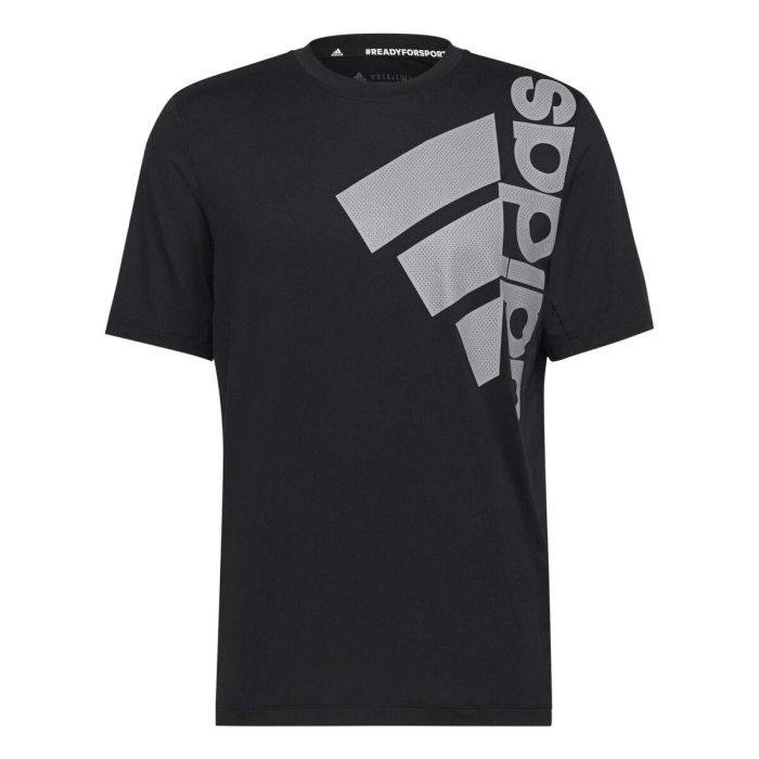 Camiseta de Manga Corta Hombre Adidas Big Badge Negro 5