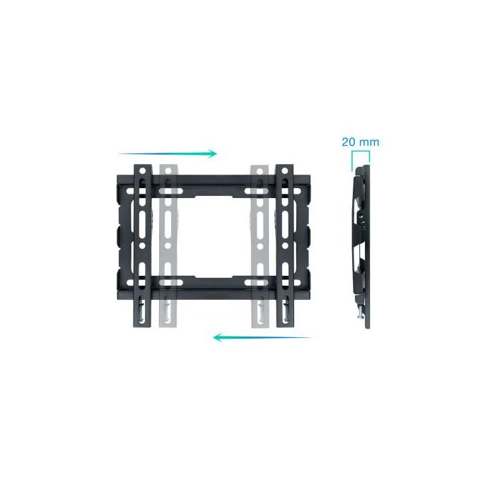 TooQ LP1043F-B Soporte de Pared Fijo para TV de 23-43 pulgadas, hasta 45 kg, Negro, 20 mm de distancia a pared, compatible VESA 1 TooQ LP1043F-B Soporte de Pared Fijo para TV de 23-43 pulgadas, hasta 45 kg, Negro, 20 mm de distancia a pared, compatible VESA 1