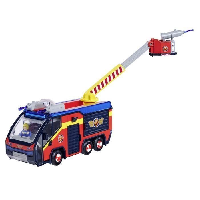Sam el Bombero SIM4006592092092 Camión de bomberos Júpiter, con 2 figuras, sonidos, luces y accesorios (incluye pilas) 1 Sam el Bombero SIM4006592092092 Camión de bomberos Júpiter, con 2 figuras, sonidos, luces y accesorios (incluye pilas) 1