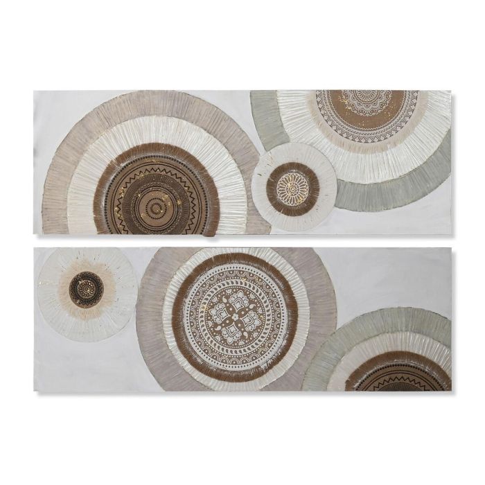 Cuadro Scandi DKD Home Decor Beige Blanco 3 x 50 x 150 cm (2 Unidades) Cuadro Scandi DKD Home Decor Beige Blanco 3 x 50 x 150 cm (2 Unidades)