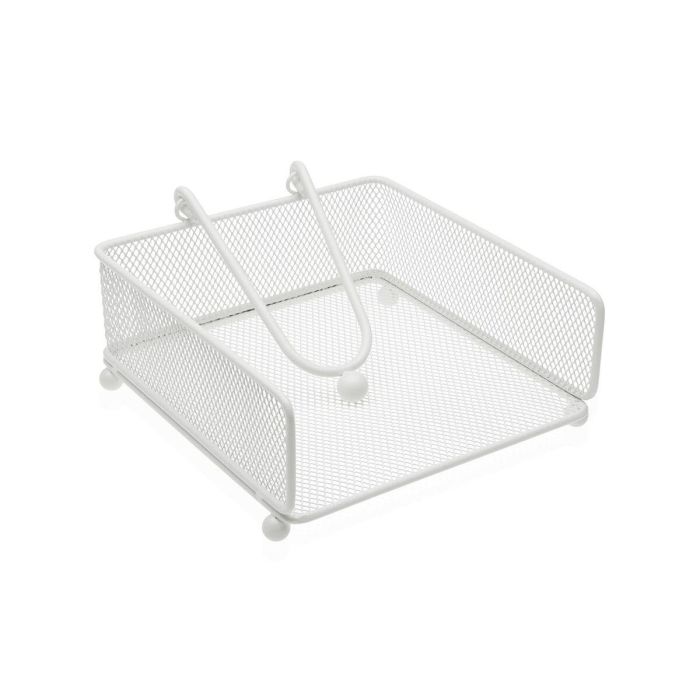 Servilletero Versa Blanco Acero Hierro 17,5 X 9 X 18 CM 0 Servilletero Versa Blanco Acero Hierro 17,5 X 9 X 18 CM 0