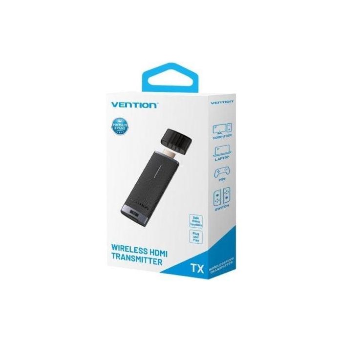 Vention ADCB0-TX Transmisor de vídeo inalámbrico HDMI Full HD 40m Baja Latencia Multipunto Negro (Solo TX) 1 Vention ADCB0-TX Transmisor de vídeo inalámbrico HDMI Full HD 40m Baja Latencia Multipunto Negro (Solo TX) 1