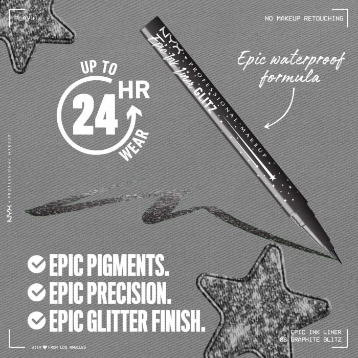 Set de Maquillaje NYX EPIC INK LINER GLITZ 8 Set de Maquillaje NYX EPIC INK LINER GLITZ 8