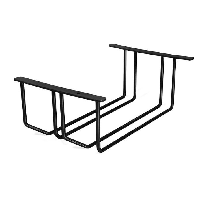 ALK System Soporte de Copas Doble Negro para 2 filas - Acero Pintado 180x278x110 mm - Organizador para Cocina/Bar