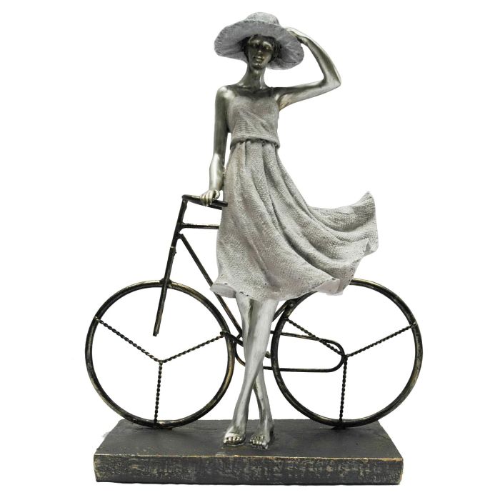 Figura Romantico DKD Home Decor Plateado Plateado 9.5 x 34.5 x 27.5 cm Figura Romantico DKD Home Decor Plateado Plateado 9.5 x 34.5 x 27.5 cm