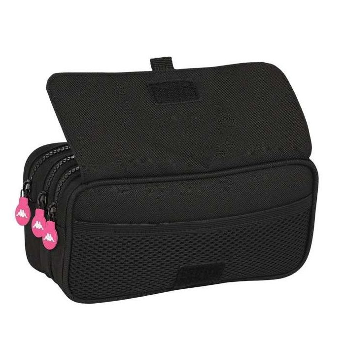 Portatodo Triple Kappa Black and pink Negro (21,5 x 10 x 8 cm) 2 Portatodo Triple Kappa Black and pink Negro (21,5 x 10 x 8 cm) 2
