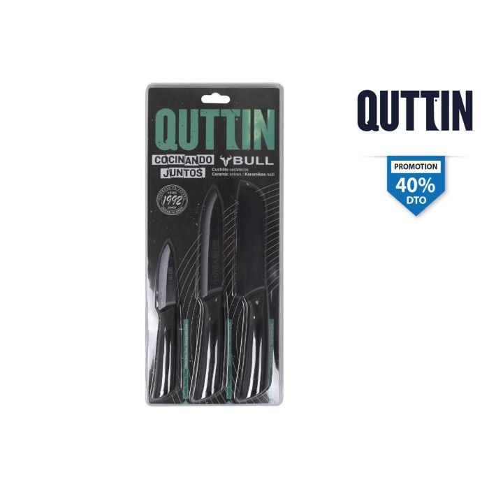 Set Cuchillos Cerámicos Quttin Bull Edition - Inde (2 Cajas) Set Cuchillos Cerámicos Quttin Bull Edition - Inde (2 Cajas)