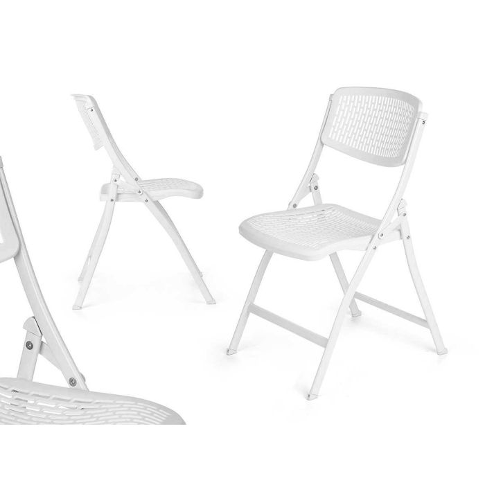 Silla Plegable Blanca Giftdecor 108X11CM (4 Unidades) Silla Plegable Blanca Giftdecor 108X11CM (4 Unidades)
