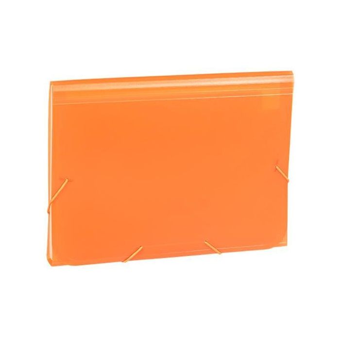 Carchivo Clasificador Acordeón Folio 13 Dptos C-Goma Pp Translúcido Naranja