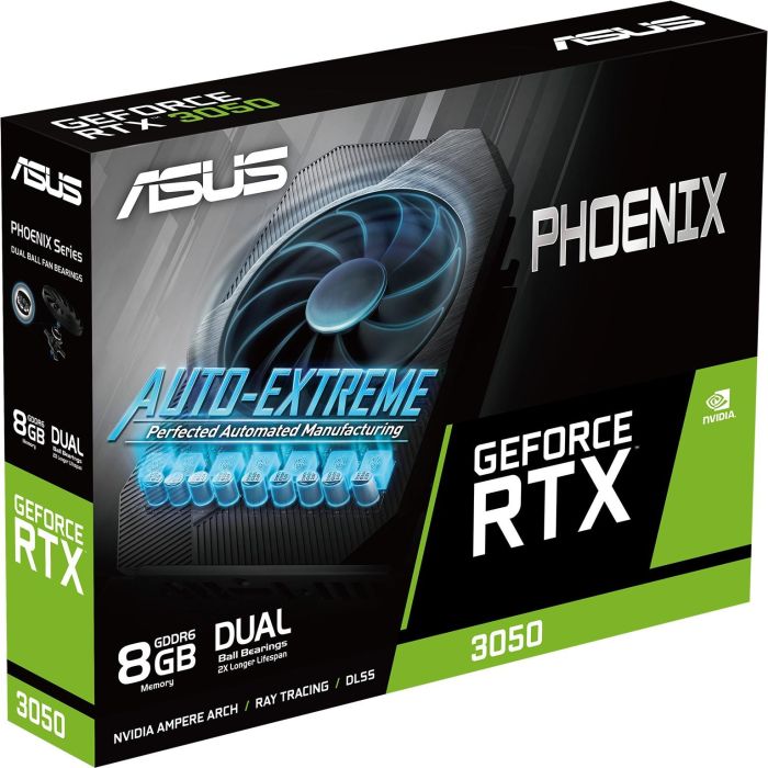 ASUS PH-RTX3050-8G-V2 GeForce RTX 3050 8GB GDDR6 LHR V2 Tarjeta Gráfica Phoenix 1 Ventilador 6 ASUS PH-RTX3050-8G-V2 GeForce RTX 3050 8GB GDDR6 LHR V2 Tarjeta Gráfica Phoenix 1 Ventilador 6