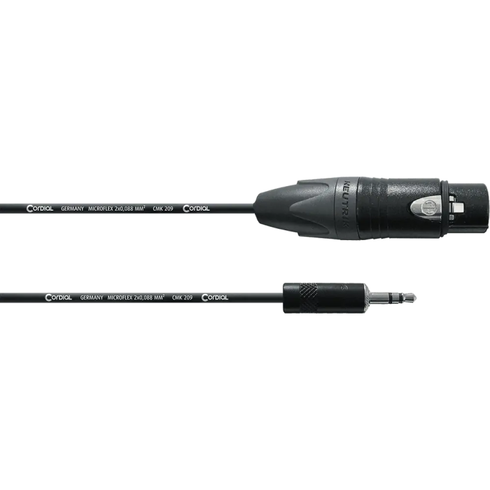 Cordial Cable De Audio Xlr Hembra/Minijack Estéreo No Balanceado De 1,5 M 0 Cordial Cable De Audio Xlr Hembra/Minijack Estéreo No Balanceado De 1,5 M 0