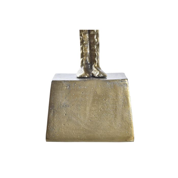 DKD Home Decor Mesita Auxiliar Dorada Aluminio y Cristal 46 x 57 x 46 cm 2