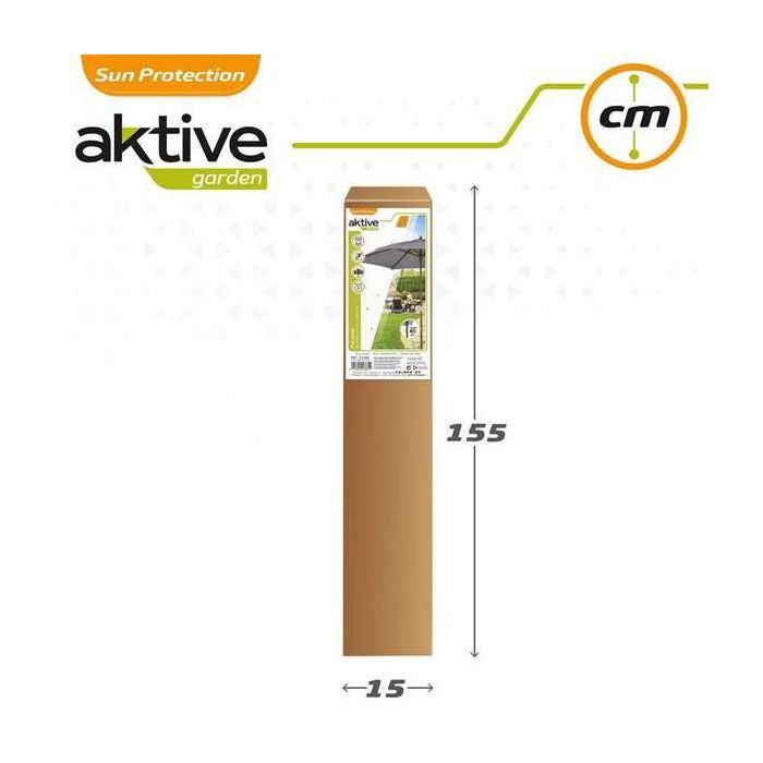 Color Baby Parasol Terraza 300 cm Mástil Madera 4,8 cm Gris 5