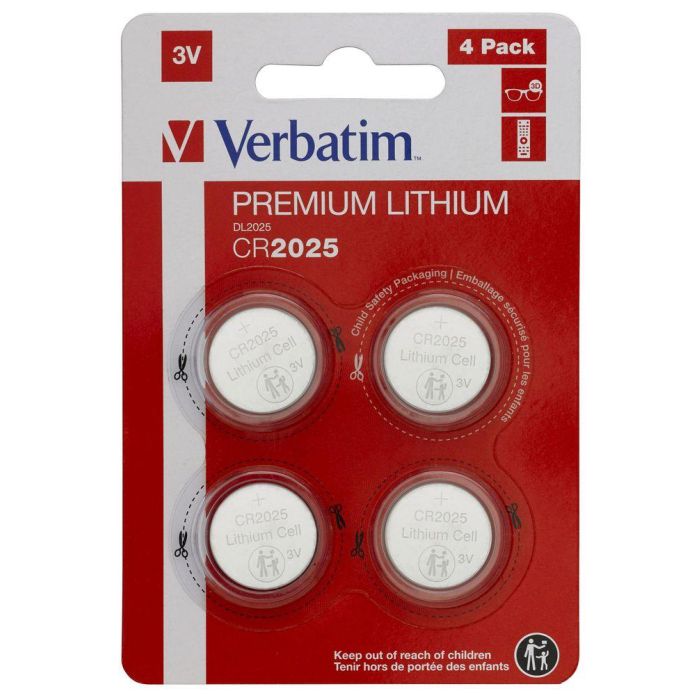 Verbatim CR2025 3V Lithium Battery (4 pack) Verbatim CR2025 3V Lithium Battery (4 pack)
