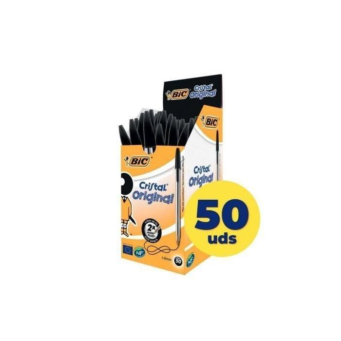 Boligrafo Bic Cristal Original Tinta Negra Unidad Boligrafo Bic Cristal Original Tinta Negra Unidad