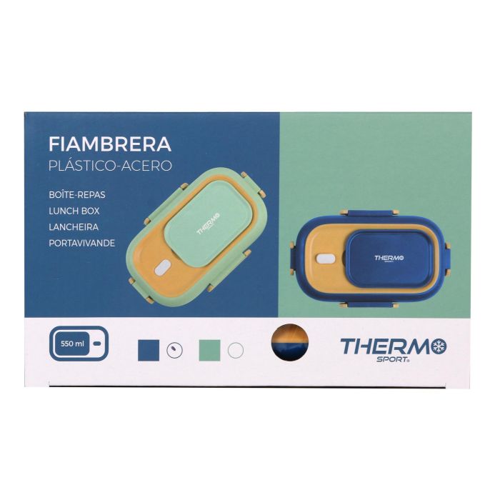Thermosport Fiambrera Rectangular de Plástico y Acero de 550 ml (6 Unidades) 6