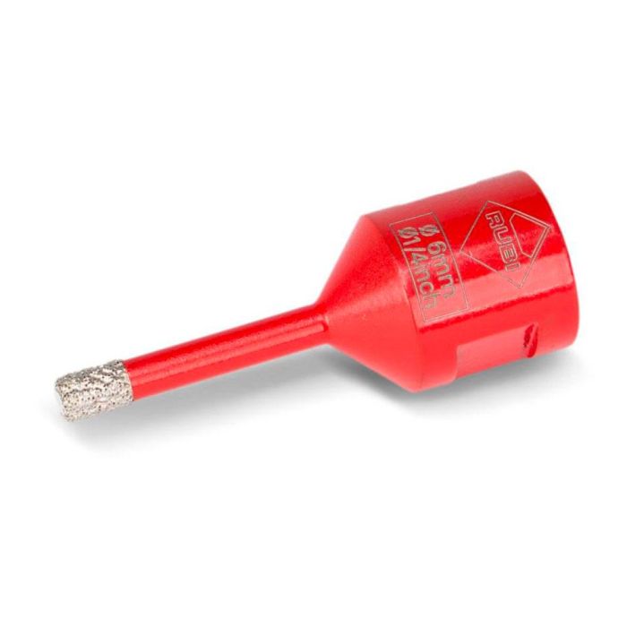 Rubi R5988 Broca Drygres Ø 6mm M14 para Amoladora, Corte Seco en Cerámica, Gres, Porcelánico, Mármol y Granito
