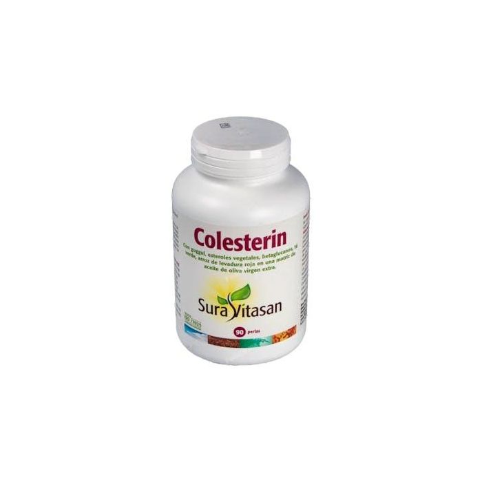 SURA VITASAN Colesterin 90 Perlas, con Guggul, Esteroles Vegetales, Avena, Té Verde y Arroz de Levadura Roja