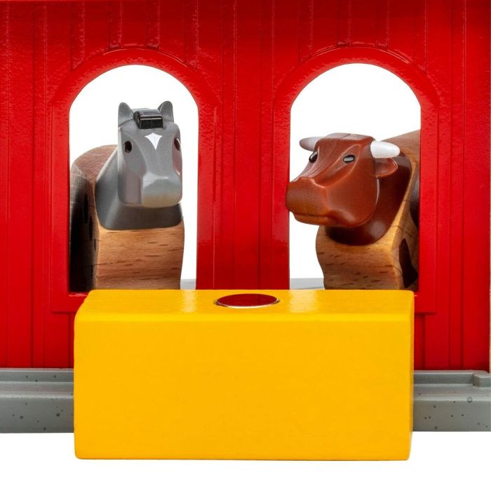 Brio World 7312350360127 Granero Animal Accesorio Circuito Tren Madera con Vaca, Caballo, Vagón y Vía - 6 Piezas para Niños +3 Años 4 Brio World 7312350360127 Granero Animal Accesorio Circuito Tren Madera con Vaca, Caballo, Vagón y Vía - 6 Piezas para Niños +3 Años 4