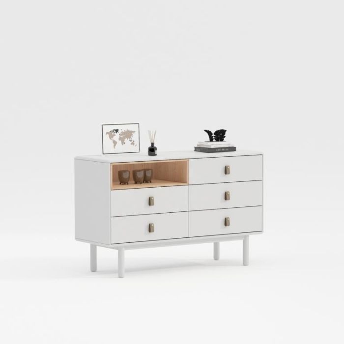 Comoda Urban DKD Home Decor Blanco Natural 40 x 75 x 120 cm