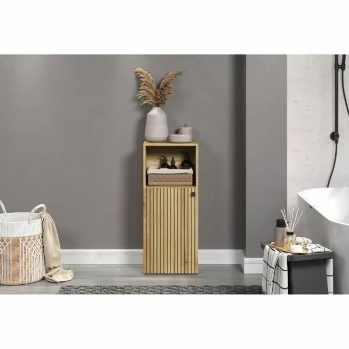 PURE BLISS AUC1715189112466 Mueble de baño con decoración roble, medidas: 40 cm largo x 95 cm alto x 31 cm fondo 2