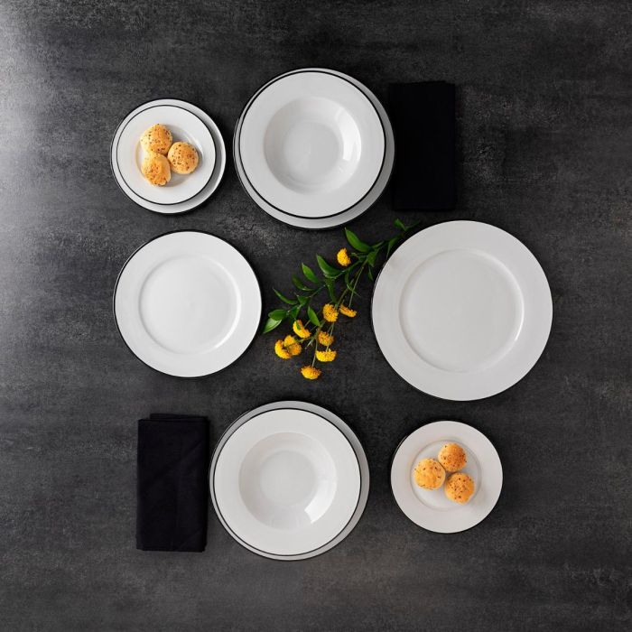 Plato Hondo Porcelana Glacial Filo Bidasoa 23,5 cm 3 Plato Hondo Porcelana Glacial Filo Bidasoa 23,5 cm 3