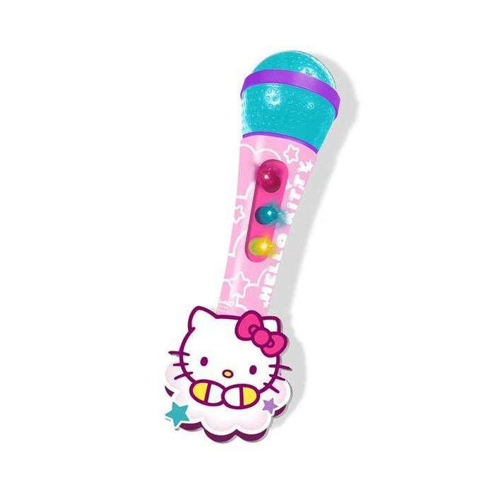 Micro de mano con amplificador y ritmos hello kitty Micro de mano con amplificador y ritmos hello kitty