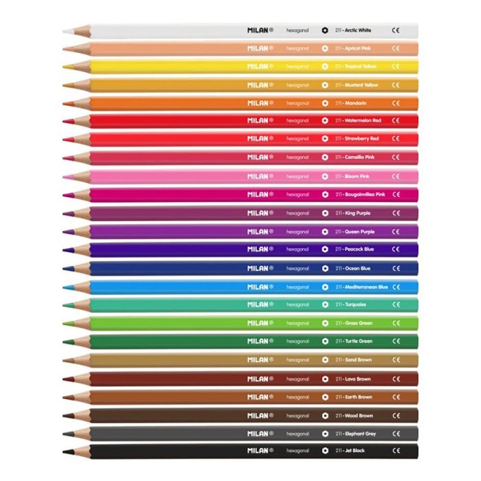 Milán Pack con 24 lápices de colores hexagonales, mina Ø2,9mm, sistema LPS, madera sostenible 1 Milán Pack con 24 lápices de colores hexagonales, mina Ø2,9mm, sistema LPS, madera sostenible 1