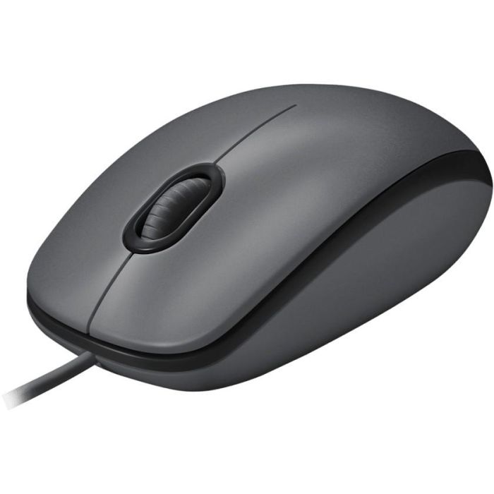 Logitech M90 Ratón con Cable USB Tipo-A Óptico 1000 DPI, Diseño Ambidiestro Tamaño Completo Plug & Play, Color Gris 2