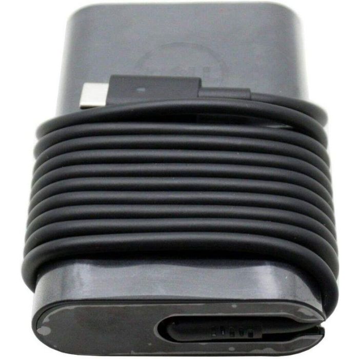 Dell Adaptador de corriente AC 65W 19.5V con conector de 3 pines y puerto USB Tipo C compatible con cable de alimentación C6