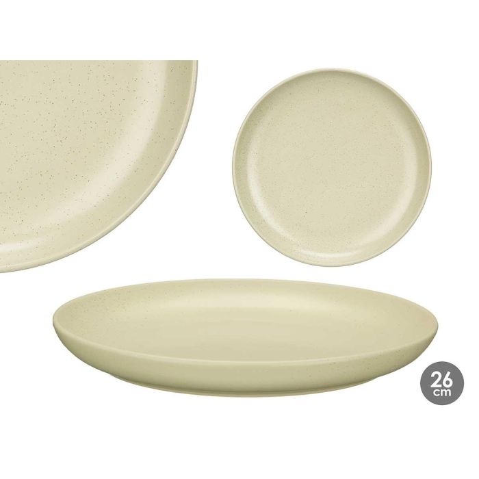 Plato Llano 26 Cm Moteado Verde Claro Vessia (24 Unidades) Plato Llano 26 Cm Moteado Verde Claro Vessia (24 Unidades)