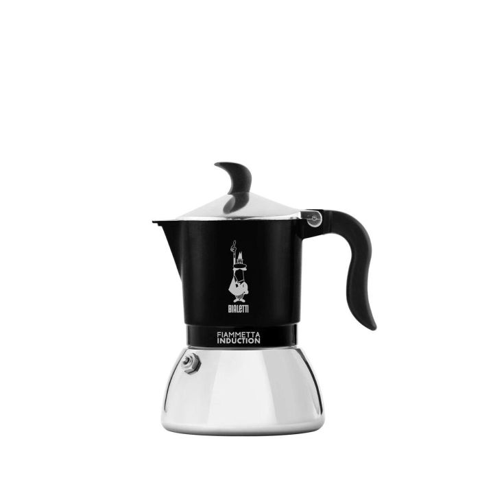 Cafetera Italiana Bialetti FIAMMETTA Negro Acero Inoxidable 2 Tazas 5