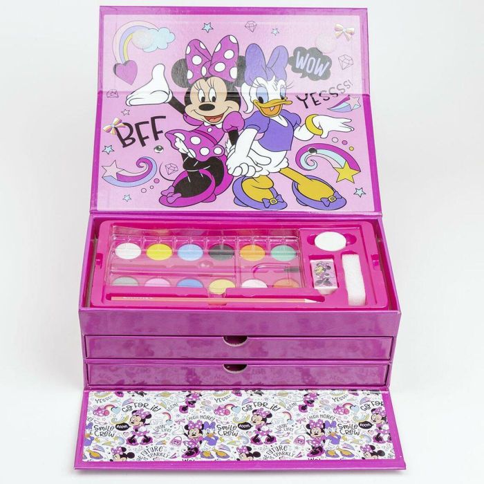 Set de Papelería Minnie Mouse Rosa Maletín 11 Set de Papelería Minnie Mouse Rosa Maletín 11