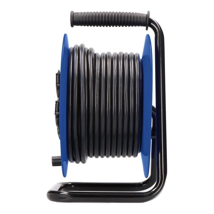 Edm Enrollacables 25m 3x2,5mm² 4 Tomas T/TL con Protector Térmico 3000W 230V Profesional 1