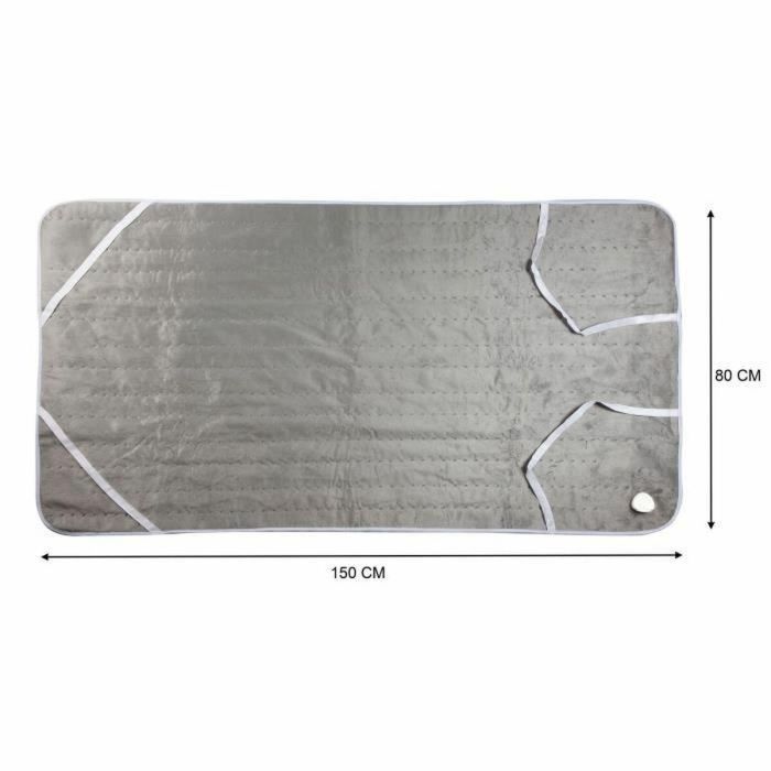 Domo DOM5411397160584 Calentador de Cama Eléctrico para 1 Persona - 6 Niveles de Calor, Polar de Franela, 150x80 cm, Gris 2