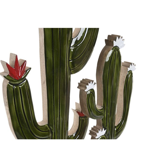 Decoracion Tropical DKD Home Decor Verde Rojo 13 x 60 x 22 cm Set de 2 (2 Unidades) 1