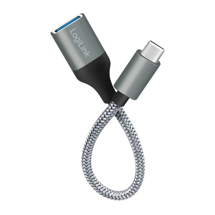 LogiLink USB-C > USB 3.2 (ST-BU) 0.15m Adapter Grau 3 LogiLink USB-C > USB 3.2 (ST-BU) 0.15m Adapter Grau 3