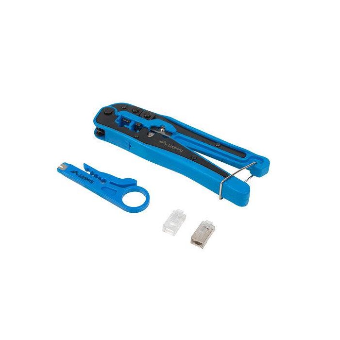Lanberg Kit Crimpadora + Stripping Network NT-0303 para RJ-11, RJ-12, RJ-45 con Funda de Transporte